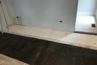 Dining room - traditional dark wood floor dining room idea in Chicago