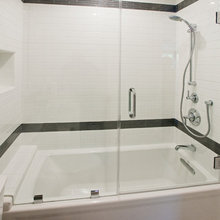 accent tiles in shower wall