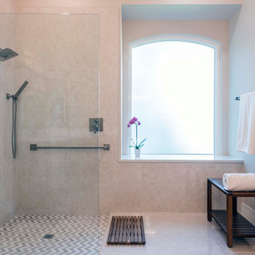 Lake Mary Master Bathroom Doorless shower