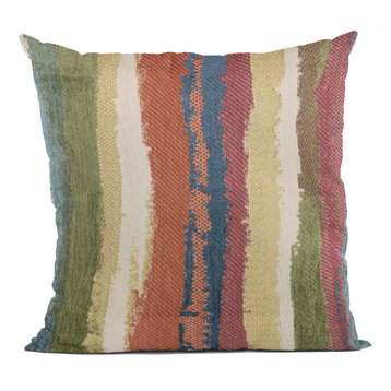 Plutus Multi-Color Cuba Stripe Luxury Throw Pillow, 20"x26"