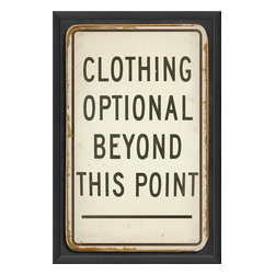 The Artwork Factory - Clothing Optional Beyond This Point Print - Prints And Posters