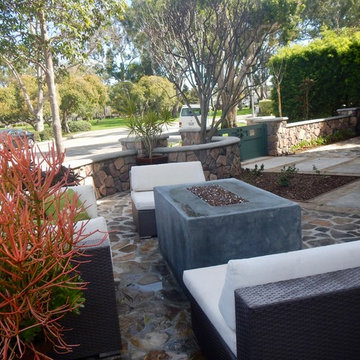 Residence Front Sitting Area with Firepit Looking North