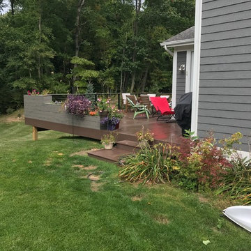 Composite deck and planter box