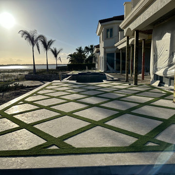 Diamond Grid Paver Design on the Treasure Coast Waterfront