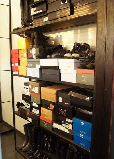 Industrial Shoe Storage by Home Workshop