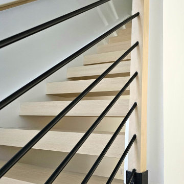 Project #111 | Open-Riser Staircase with Glass Panel Detail