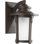 Progress Lighting - Pedigree Collection Autumn Haze 1-Light Medium Wall Lantern - This One-Light Autumn Haze Wall Lantern from the Pedigree Collection features Autumn Haze frame. The frame is constructed from die-cast aluminum housing. The lantern holds a beautiful etched seeded glass shade for an extra dash of visual character.