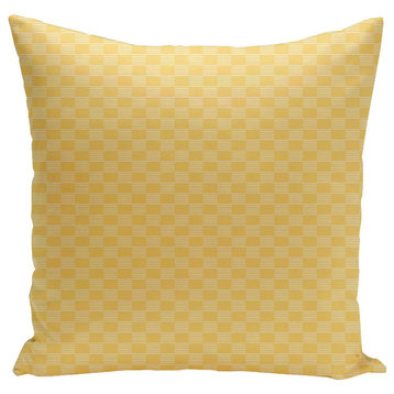 Geometric Decorative Pillow, Lemon, 26"x26"