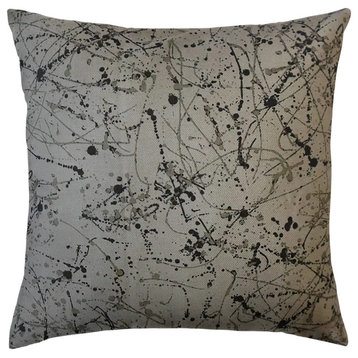 The Pillow Collection Gray Evelyn Throw Pillow, 24"x24"