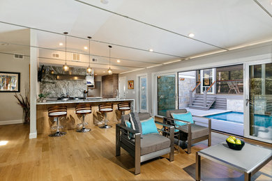 Inspiration for a contemporary living room remodel in Charleston