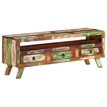 vidaXL TV Stand TV Console Sideboard TV Unit Multicolor Solid Reclaimed Wood