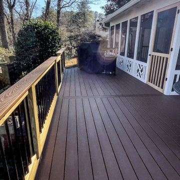 Atlanta, GA Siding + Gutter Replacement & Deck Resurface - James Hardie / Trex