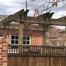 Brick, Pergola and Outdoor Bench