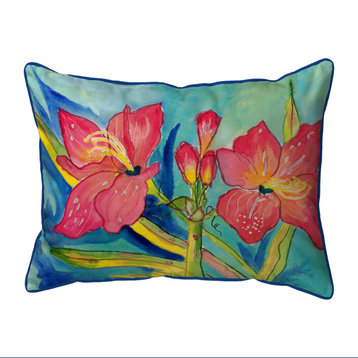 Pink Amaryllis Large Indoor/Outdoor Pillow 16x20