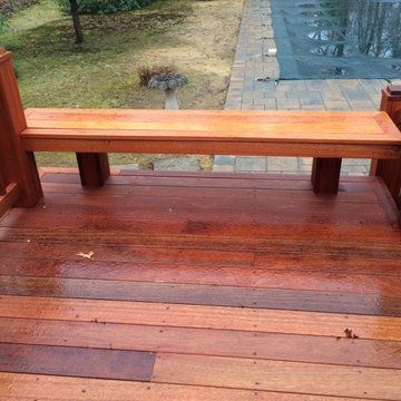 N.L.O.L.C. Mahogany deck with rails and benches