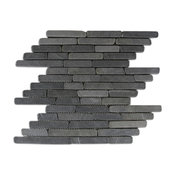 12"x12" Gray Pencil Stone Mosaic Tile