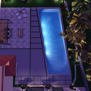 Modern Backyard | Lap Pool and Custom Pergola