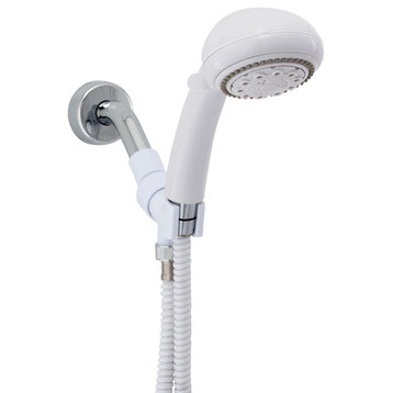 Champagne Massage 5 Spray Hand Shower System, White