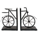 Elk Home - Elk Home 51-3857 Bicycles - 13" Bookend (Set of 2) - For The Cycling Enthusiast, Sterling Has A Pair OfBicycles 13" Bookend Arged Red/Rust