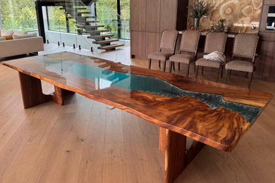 Dining room - large contemporary dining room idea in New York