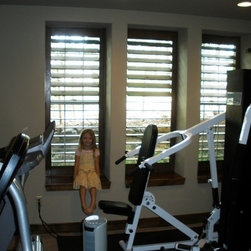 Custom Frame and Custom Color Knotty Alder Shutters - Interior Shutters