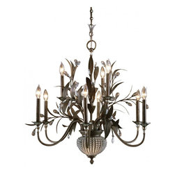 www.essentialsinside.com: cristal de lisbon, 9+2 light chandelier - Chandeliers