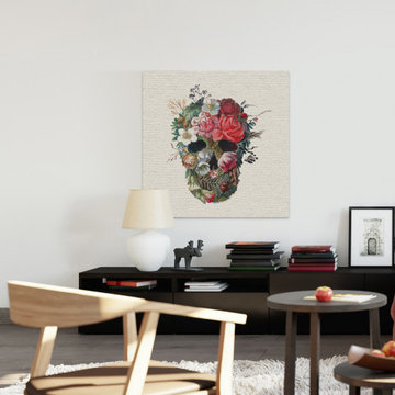 "Flower Face" Painting Print on Wrapped Canvas