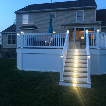 Composite Deck, Sod, Low Voltage Lighting, Playground, and Back Yard Renovation
