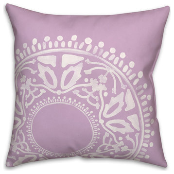 Purple Boho Circle 20x20 Indoor/Outdoor Pillow