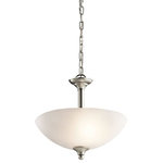 Kichler Lighting - Kichler Lighting 43641NI Jolie - 15" 18W 2 LED Convertible Pendant - Canopy Included: TRUE Shade Included: TRUE Canopy Diameter: 5.00Dimable: TRUEColor Temperature: 3000CRI: 80* Number of Bulbs: 2*Wattage: 100W* BulbType: A19* Bulb Included: No