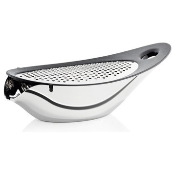Navetta Cheese Grater, and Bowl, Stainless Steel