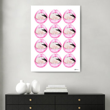 'Kisses' Wrapped Canvas Wall Art