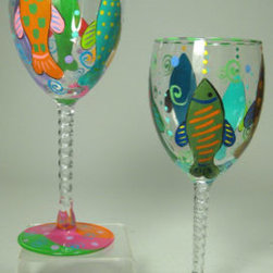 Spring Splash! - Wine Glasses