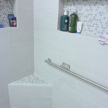Grey and White Master Bath in Lafayette, CA