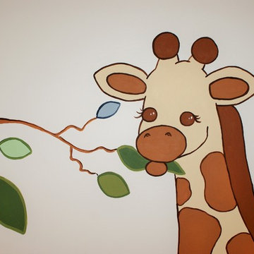 Safari Tree Mural - Giraffe
