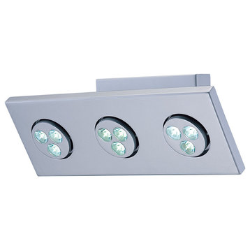 Lite Source LED 3-Lite Wall Lamp, Silver