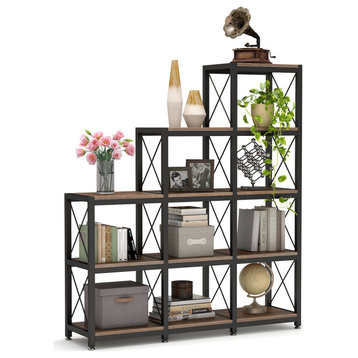 9 Cubes Stepped Etagere Bookcase