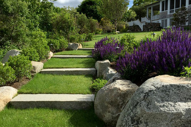 Photo of a coastal landscaping in Boston.