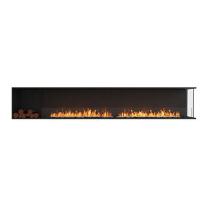 Flex Right Corner Bioethanol Firebox Black Finish Contemporary