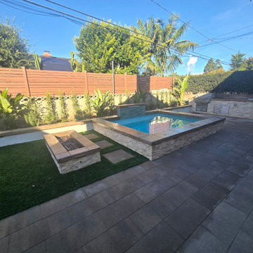 Backyard Remodel with New Spa - Seal Beach