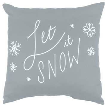 Let It Snow Double Sided Pillow, Grey