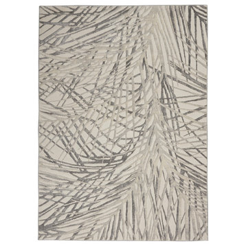 Nourison Rustic Textures 5'3" x 7'3" Ivory/Grey Modern Indoor Area Rug