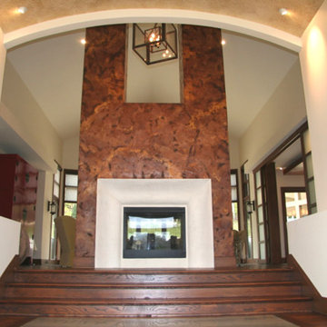 Rustic Venetian Plaster Chimney