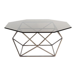 Playfair Bronzed Glass Cocktail Table - Coffee Tables