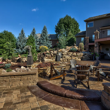 Relaxing Outdoor Patio and Landscape with Rocky Mountain Atmosphere
