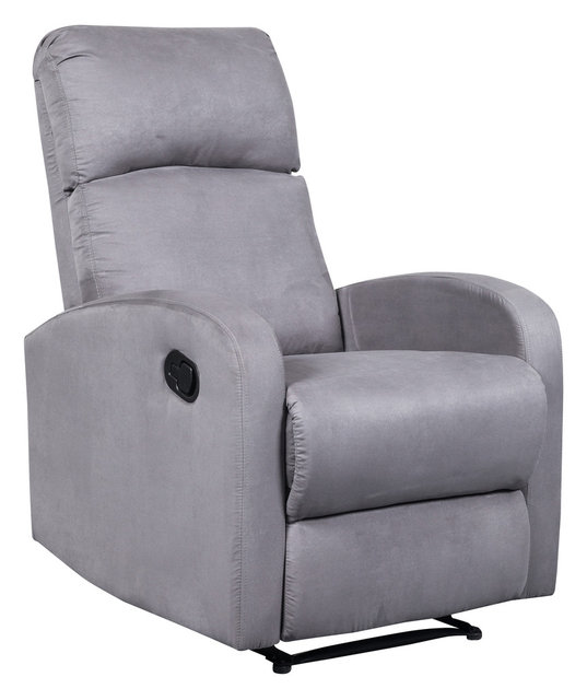 Artiva USA Modern Home Slim Design Microfiber Recliner, Gray - Contemporary - Recliner Chairs 