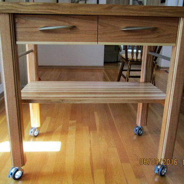 Rolling Kitchen Utility Butcher Block