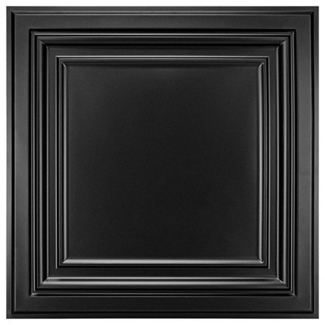 Art3d PVC Drop Ceiling Tiles, 2'x2' Plastic Sheet, Black