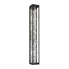 6 Light LED Wall Sconce, Black/Silver