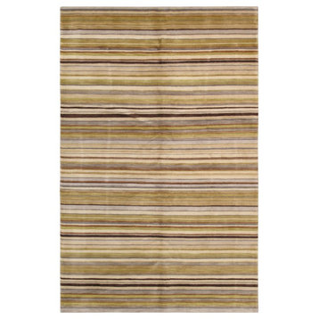 Pasargad Modern Collection Hand-Knotted Lamb's Wool Area Rug- 5' 0" X  7'11"
